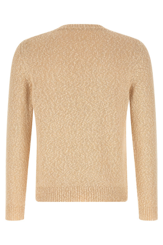 Two-tone yarn sweater Beige