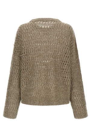 Micro sequin sweater Beige