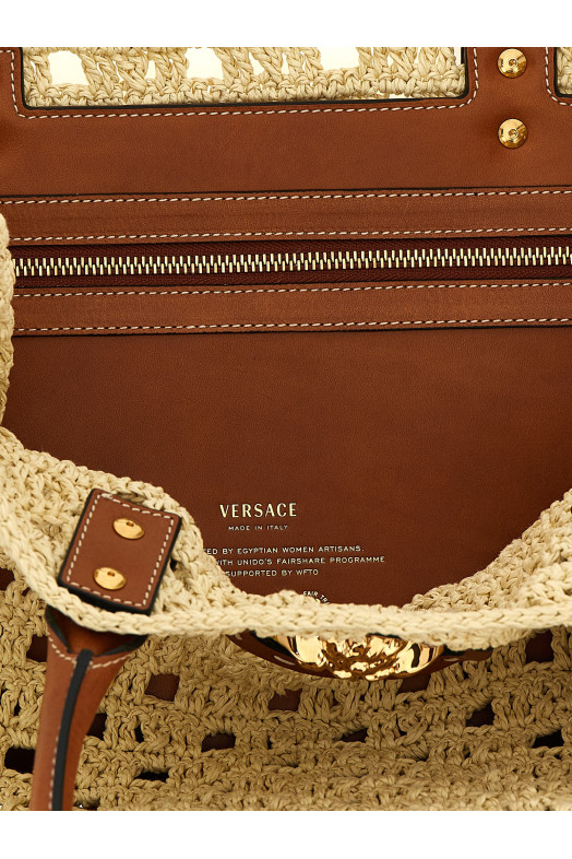 'La Medusa' large shopping bag Beige