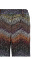 Zigzag lamé viscose pants Multicolor