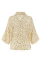 Sequin mesh cardigan Beige