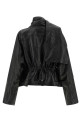 'Cropped Scarf Flight' jacket Black