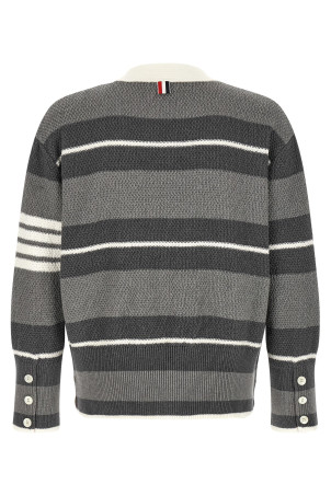 Striped cardigan Gray