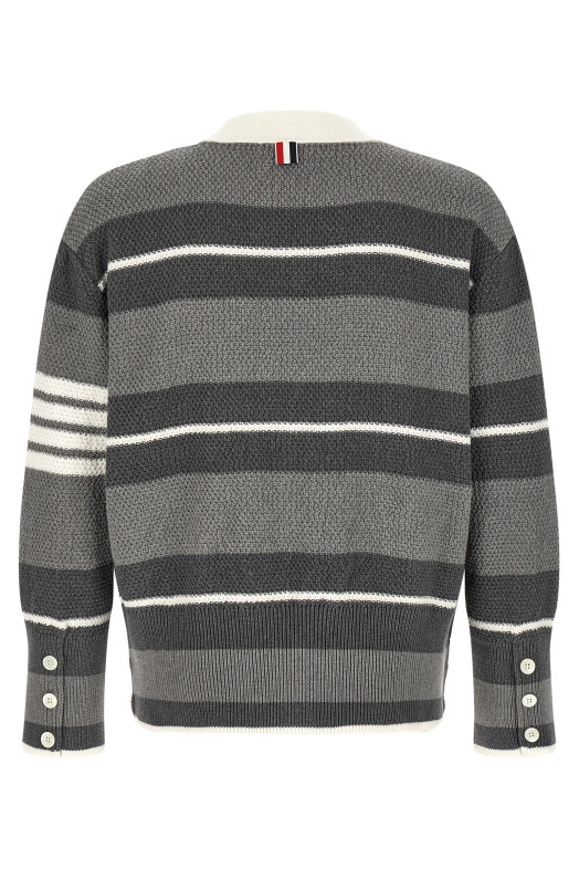 Striped cardigan Gray