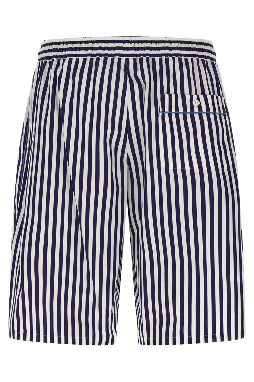 Striped bermuda shorts Blue
