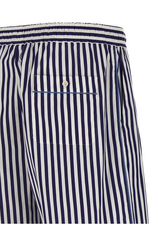 Striped bermuda shorts Blue