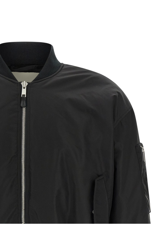 Nylon bomber jacket Black