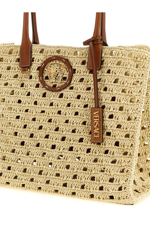 'La Medusa' large shopping bag Beige