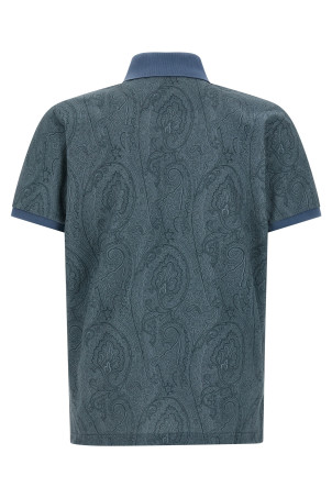 'Paisley' polo shirt Blue