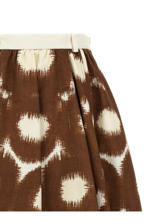 Canvas skirt Brown