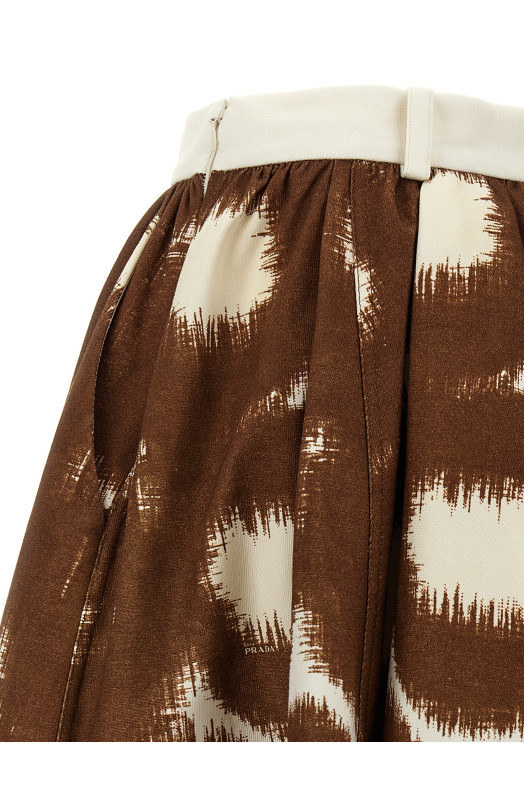 Canvas skirt Brown