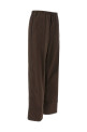 Leather insert pants Brown