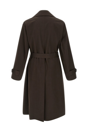 Double-breasted coat Brown