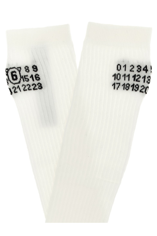 'Bootleg' socks White