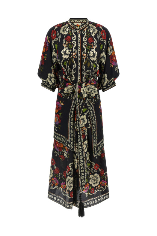 'Rococò Flowers' dress Black