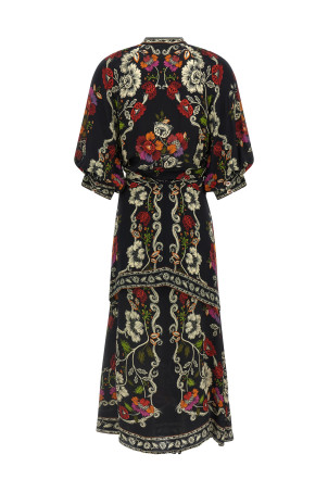 'Rococò Flowers' dress Black