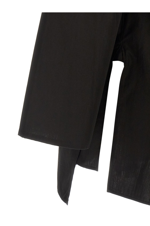 'Collar Gather Double B' shirt Black