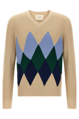 Argyle pattern sweater Beige
