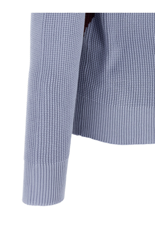 Argyle pattern sweater BLUE