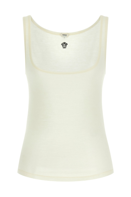 'La Medusa' embroidery top  White