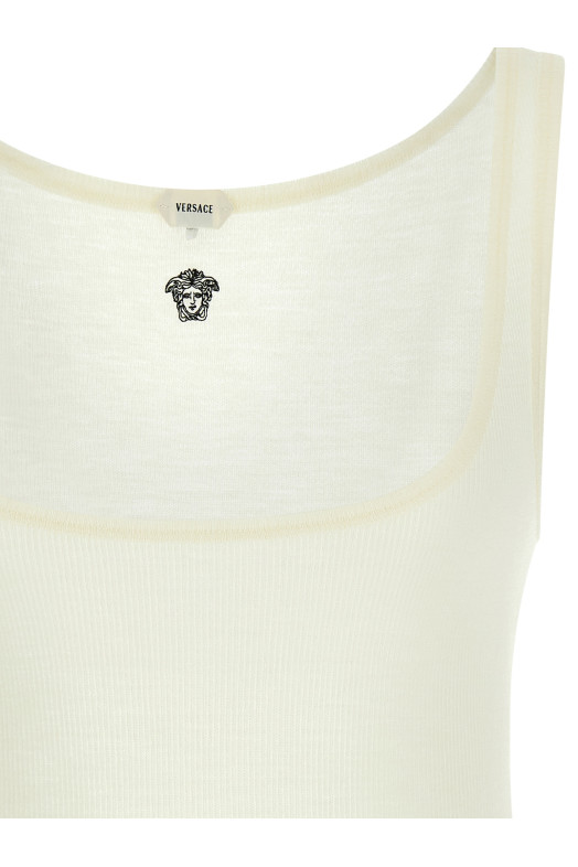 'La Medusa' embroidery top  White