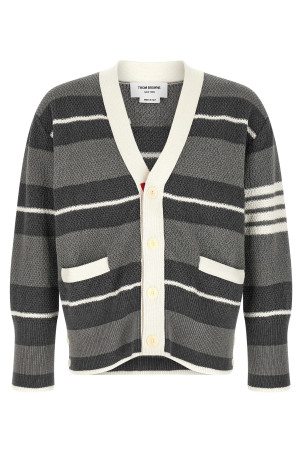 Striped cardigan Gray