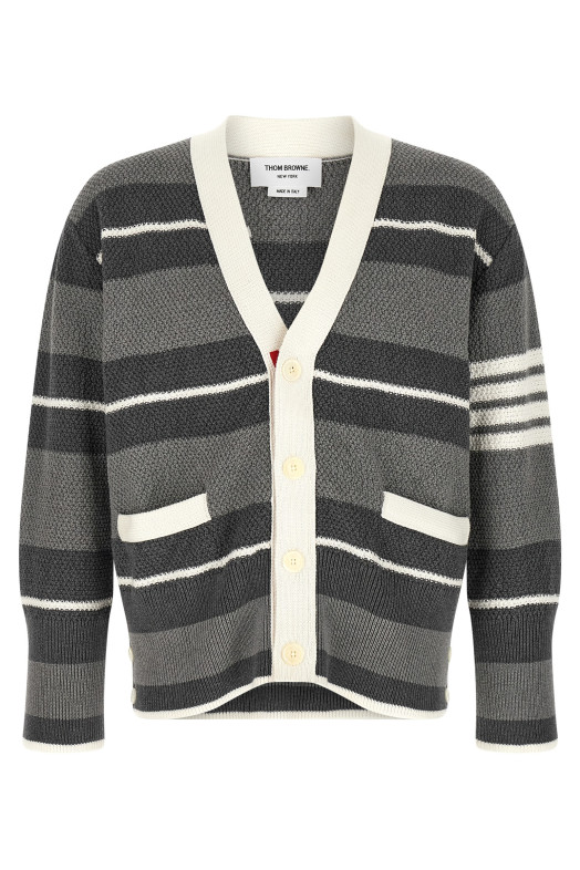 Striped cardigan Gray