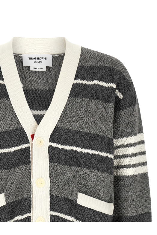 Striped cardigan Gray
