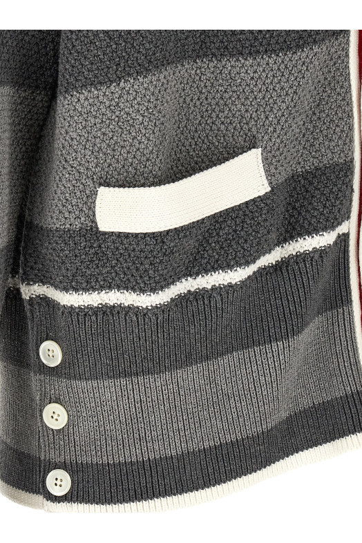 Striped cardigan Gray