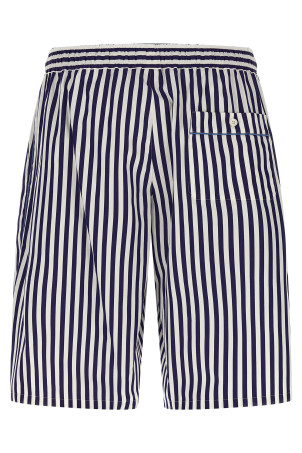 Striped bermuda shorts Blue