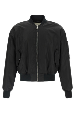 Nylon bomber jacket Black