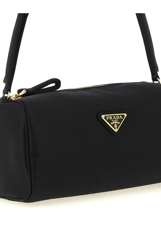 Triangle logo shoulder bag Black