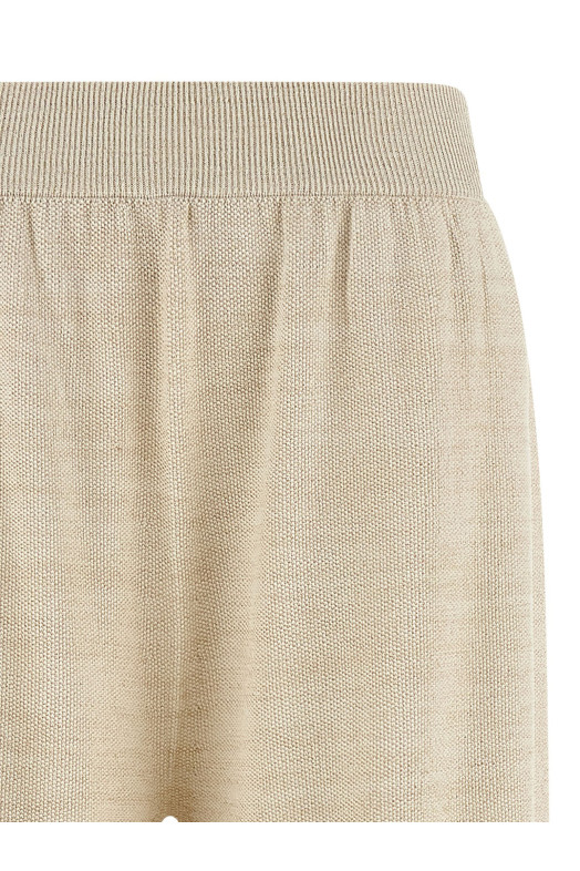 Lamé thread trousers Gold