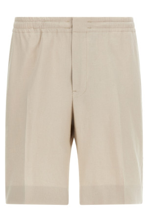 Linen bermuda shorts Beige