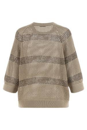 'Dazzling Stripes' sweater Beige
