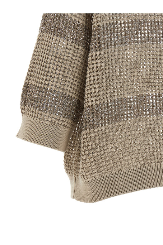 'Dazzling Stripes' sweater Beige