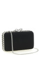 'Black Satin Crystal' clutch Black