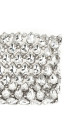 'Silver Crystal Chainmail Mini' clutch Multicolor