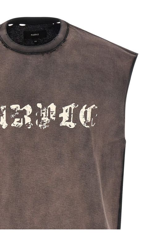 'Worn Gothic' tank top Black