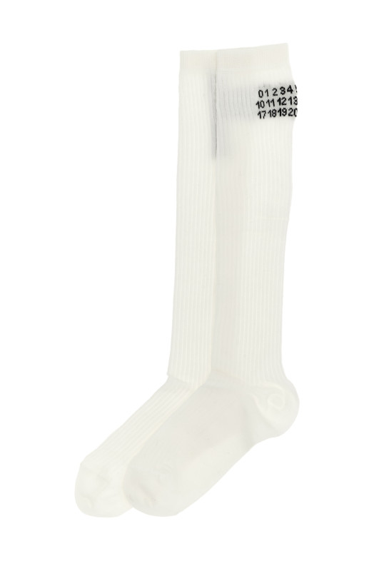 'Bootleg' socks White