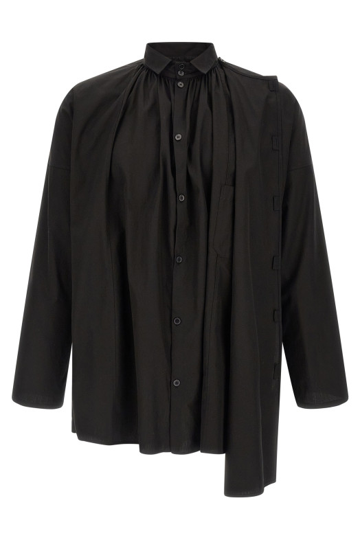 'Collar Gather Double B' shirt Black