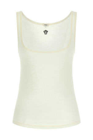 'La Medusa' embroidery top  White