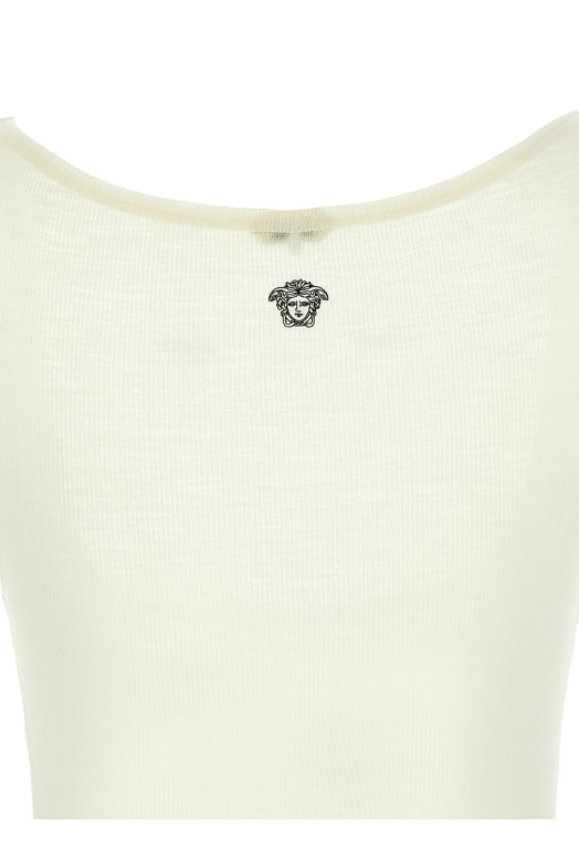 'La Medusa' embroidery top  White