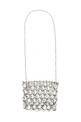 'Silver Crystal Chainmail Mini' clutch Multicolor