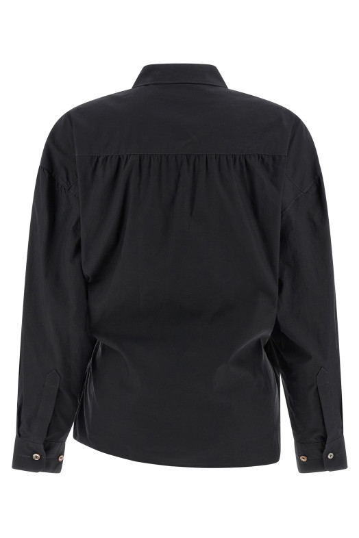 'Straight Collar Twisted' shirt Black