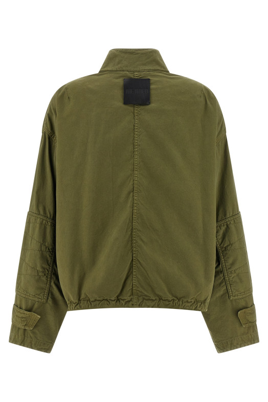 Canvas bomber jacket Green