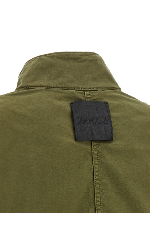 Canvas bomber jacket Green