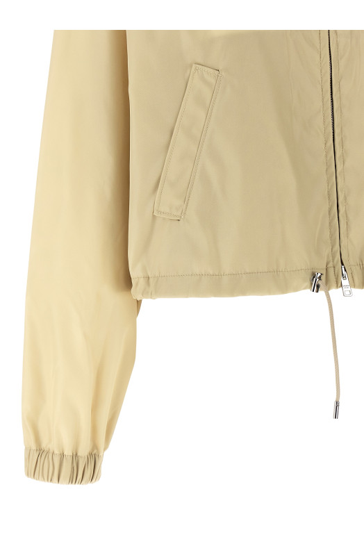 Re-Nylon cropped jacket Beige