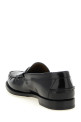 Brushed leather loafers Black