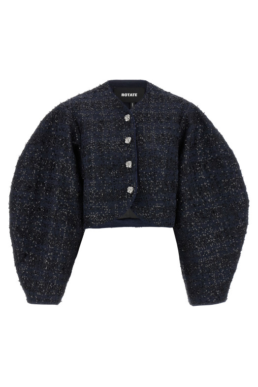'Bouclé Short' blazer Blue